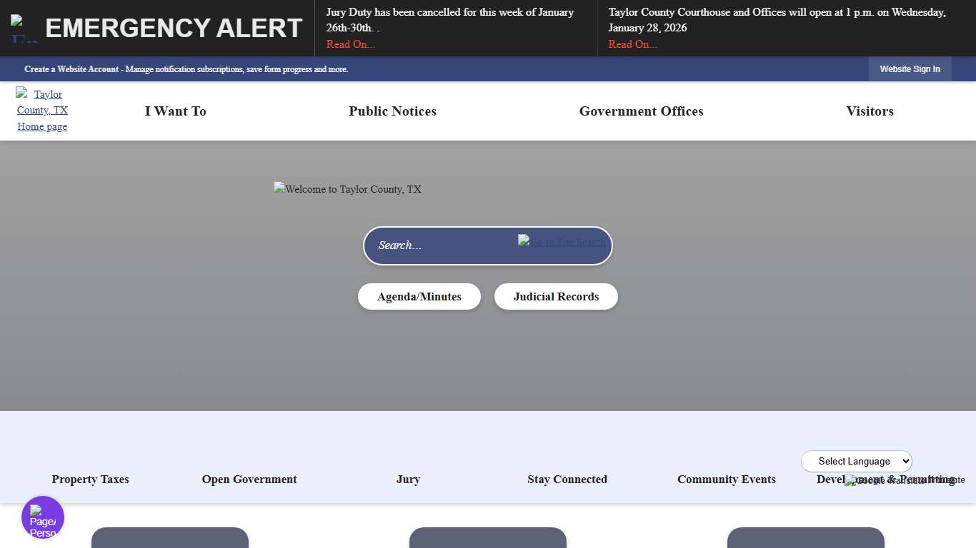 Taylor County, TX - Official Website Official Website